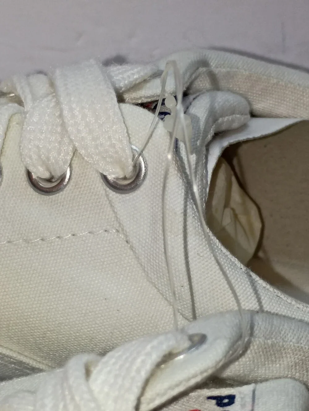 VTG Polo Sport Ralph Lauren CLipper White Canvas Shoes Mens Size 9D NEW WITH BOX